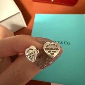 Tiffany & Co. Sterling Silver Heart Earrings